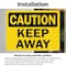 Signmission Keep Away Caution Sign, Vinyl Decal, 14in W x 10in L, 2PK OS-2PACK-CS-D-1014-L-19192 - alternate 4